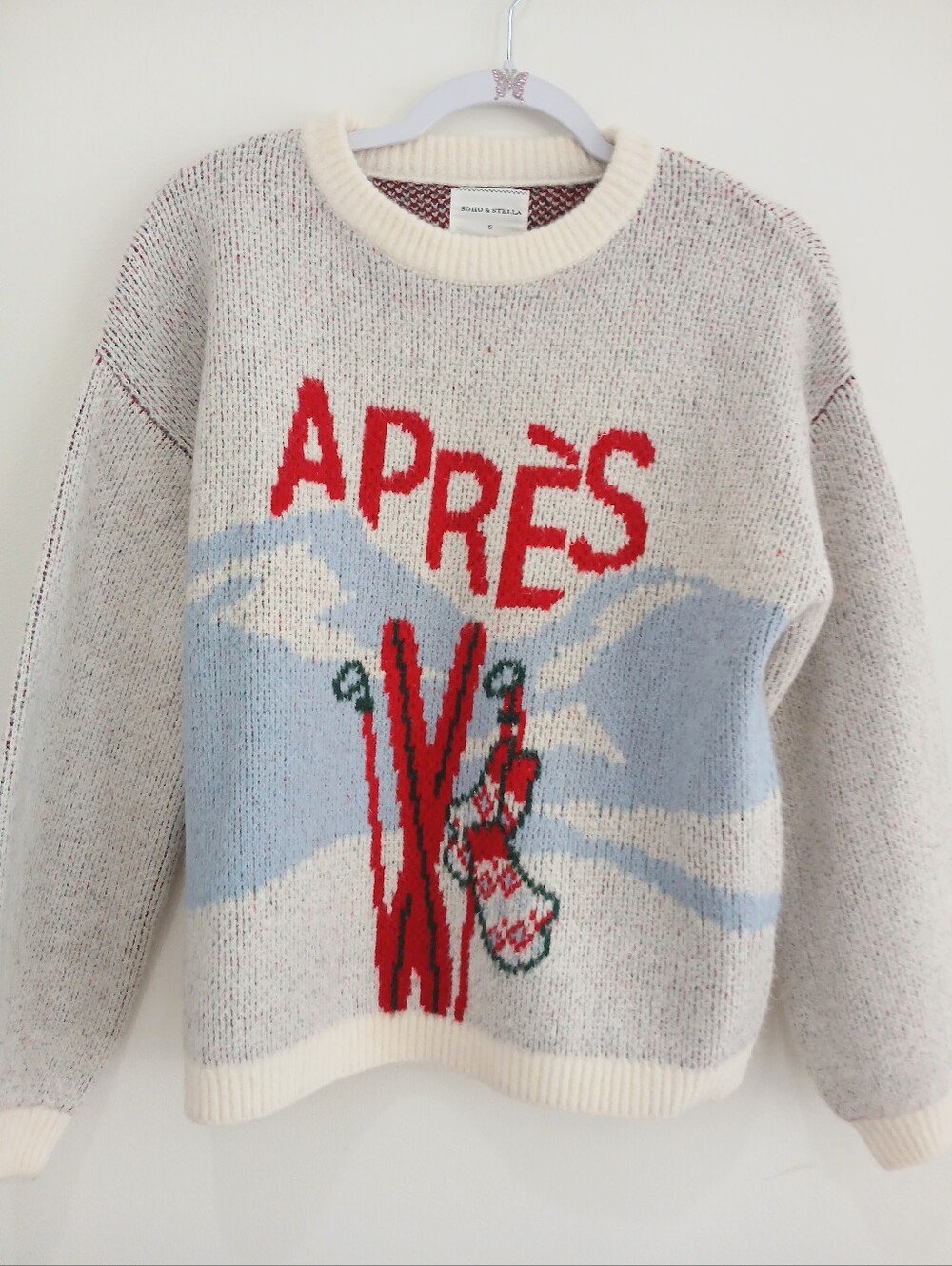 SOHO & STELLA New Apres Ski pullover Sweater Sz S